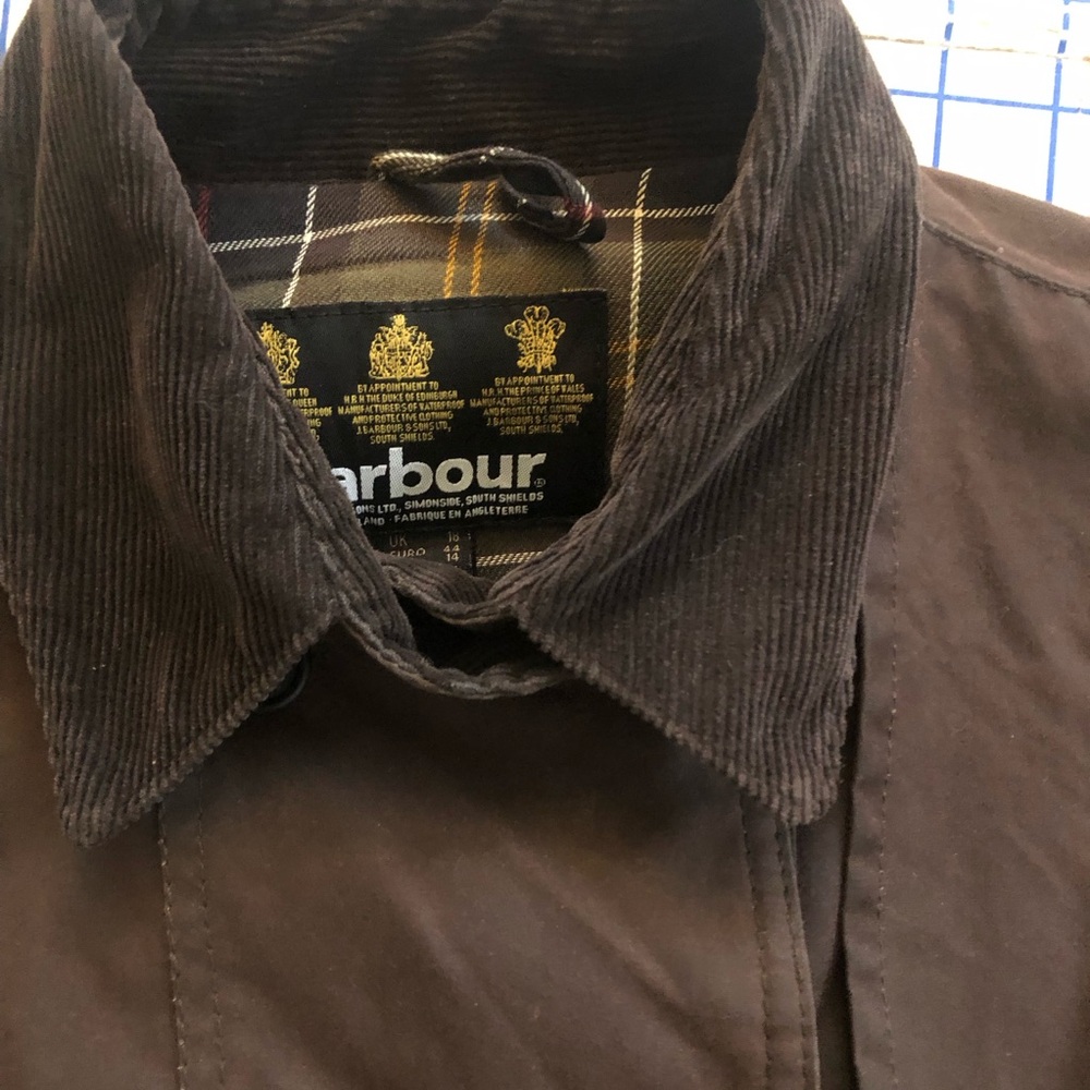 Barbour Chocolate Double-Breasted Coat - Picture 4 of 5